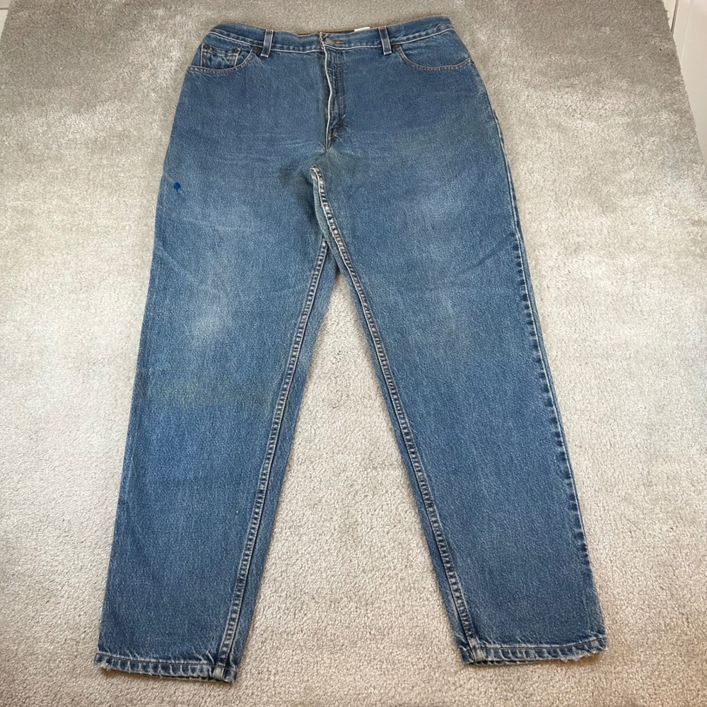 Vintage Levis 550 Relaxed Fit Tapered Leg Men 36x32 Blue Medium Wash Denim Jeans